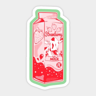 Strawberry milk Sticker